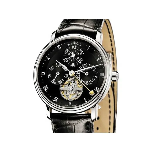 宝珀/Blancpain  铂金 自动机械机芯 男表 6038A-3430A-55B