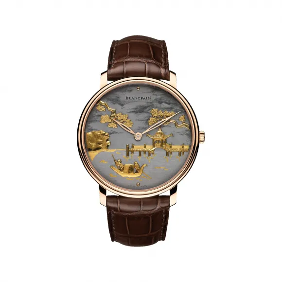 宝珀/Blancpain Villeret系列 红金表壳 手动机械机芯 男表 6615-3612-55B