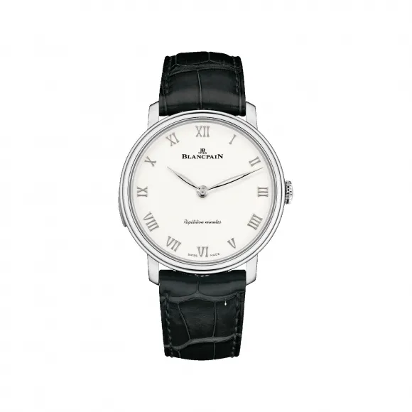 宝珀/Blancpain Villeret系列 白色金表壳 手动机械机芯 男表 6632-1542-55A