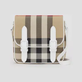 博百利/Burberry 格纹棉质斜背包 (典藏米色) - 儿童 80485191