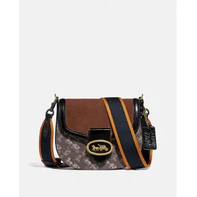 蔻驰/Coach Kat系列 女士 马车图案印花KAT 20号马鞍包 88236_B4AA8