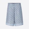 迪奥/Dior 多色桑蚕丝斜纹 Oblique 印花短裤 013C121A4751-C885