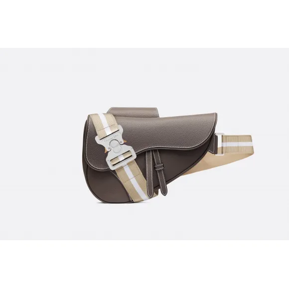 迪奥/Dior Saddle灰色小牛皮包袋  1ADPO093YKK H07E