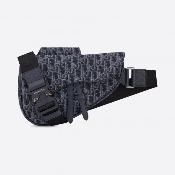 迪奥/Dior 蓝色 Oblique 印花马鞍包 1ADPO093YKY-H55E