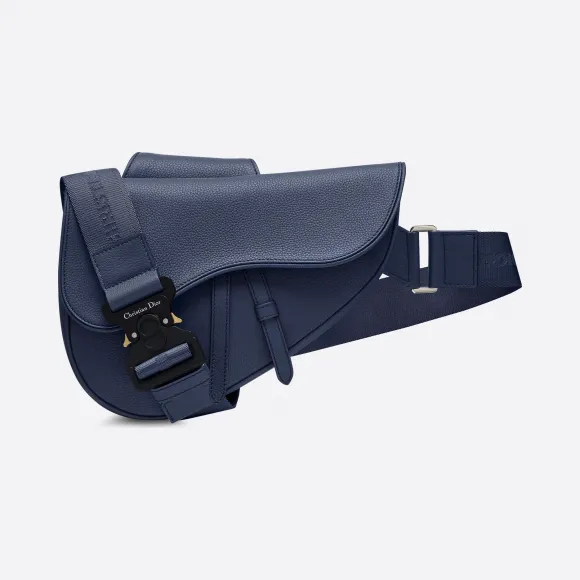 迪奥/Dior 蓝色粒面牛皮革马鞍包 1ADPO093YMJ-H49E