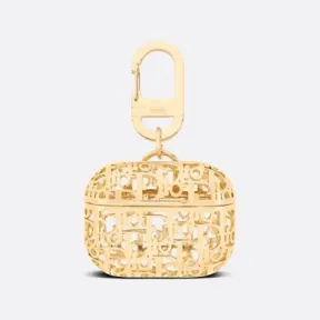 迪奥/Dior AirPods Pro 耳机套 金色饰面黄铜 Oblique 图案 2DTKH289MET_H250_TU