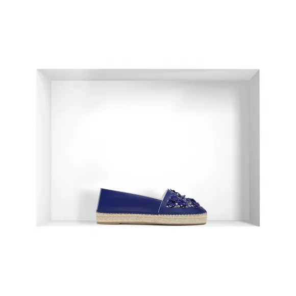 迪奥/Dior 蓝色光滑小牛皮和nappa皮革绳底帆布鞋 KCJ303CAN S15B