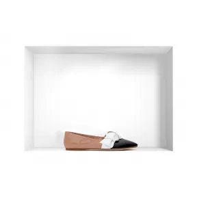 迪奥/Dior 黑色、白色、棕红色漆皮小牛皮平底便鞋 KCJ315MPC S98D