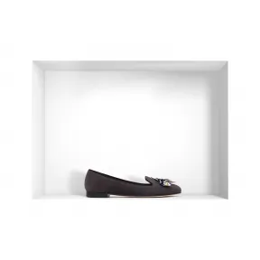 迪奥/Dior 灰色丝绒小牛皮浅口便鞋 KCJ325VVV S14G