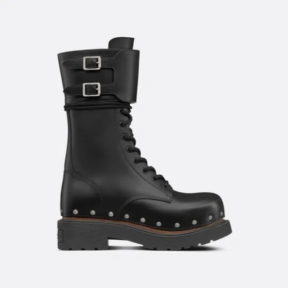 迪奥/Dior Diorquake 及踝靴 黑色牛皮革 KDI774VEA_S900_T35