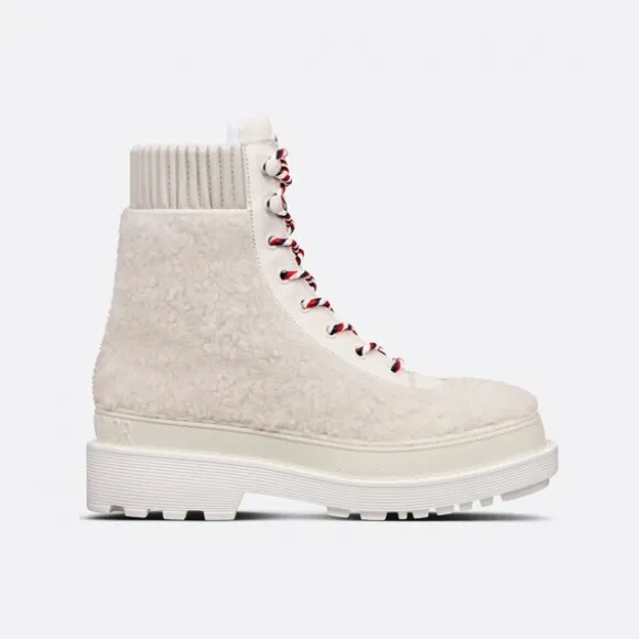 迪奥/Dior Dior Hike 及踝靴 白色牛皮革和皮毛一体 KDI811VES_S10W_T34