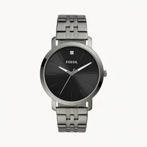 化石/Fossil Lux Luther Three-Hand Smoke Stainless Steel Watch BQ2419
