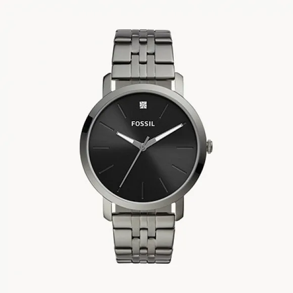 化石/Fossil Lux Luther Three-Hand Smoke Stainless Steel Watch BQ2419