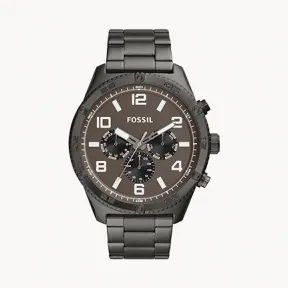 化石/Fossil Brox Multifunction Smoke Stainless Steel Watch BQ2533