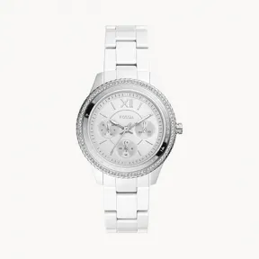 化石/Fossil Stella Multifunction White Ceramic Watch CE1113