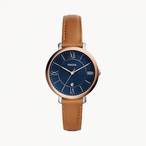 化石/Fossil Jacqueline Three-Hand Date Luggage Leather Watch ES4274