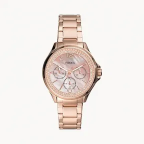 化石/Fossil Sadie Multifunction Rose Gold-Tone Stainless Steel Watch ES4779