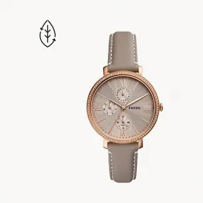 化石/Fossil Jacqueline Multifunction Gray Leather Watch ES5097