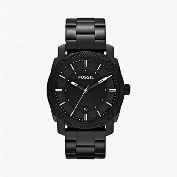 化石/Fossil Machine Black Stainless Steel Watch FS4775