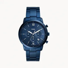 化石/Fossil Neutra Chronograph Ocean Blue Stainless Steel Watch FS5826