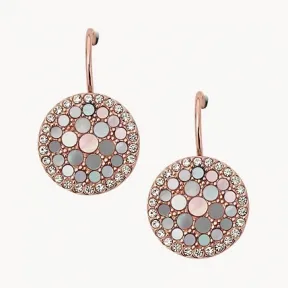 化石/Fossil Val Mosaic Mother-of-Pearl Disc Drop Earring JF01737791