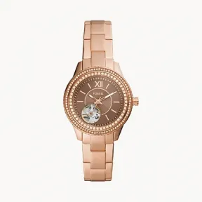 化石/Fossil Stella Automatic Rose Gold-Tone Stainless Steel Watch ME3211