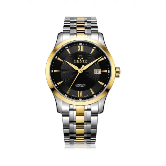 爵尼/Genie 大舵系列 316L精钢 42mm 自动机械机芯 男表 GNQ-T1834M-18KB