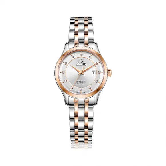 爵尼/Genie 尊特斯系列 316L精钢 29mm 自动机械机芯 女表 GNQ-T1853L-ARW