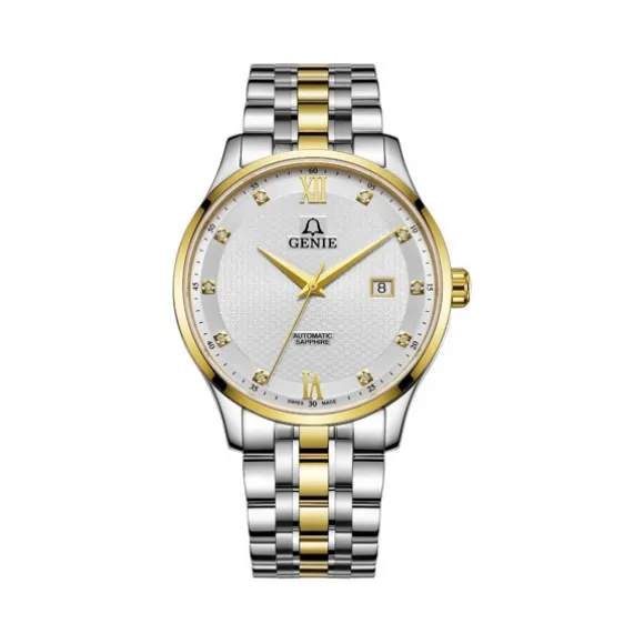 爵尼/Genie 晋帅系列 316L精钢 41.5mm 自动机械机芯 男表 GNQ-T1858M-18KADW