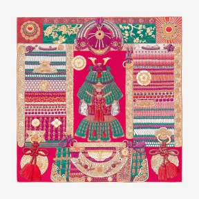 爱马仕/Hermes 玫瑰色 “武士的服饰”140厘米披肩 H243071S_07