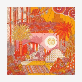 爱马仕/Hermes 橙色 “仲夏夜之梦”140厘米披肩 H243228S_09