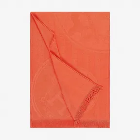 爱马仕/Hermes 玫瑰色 “藏书章提花”长围巾 H262494S_B3