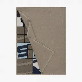 爱马仕/Hermes 棕色 “双面韵动爱马仕”围巾 H682778T_06