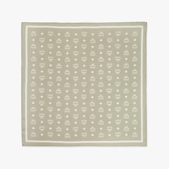 MCM 花押字印花丝质头巾/领巾 MEFDSMM15J3001
