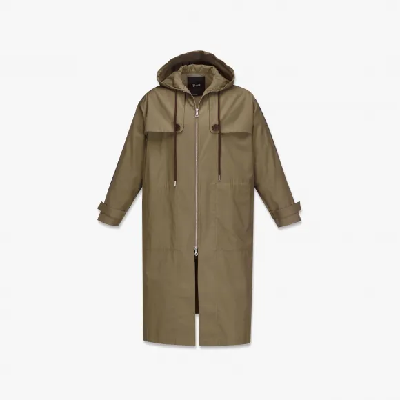 MCM 男士 PHENOMENON+MCM 华达呢连帽长大衣 MHCCAJP01IY00L