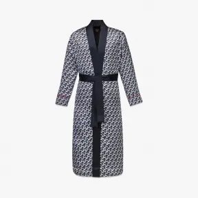 MCM Cubic Monogram男士印花丝绸缎面长袍 MHXCSCK01BK00S