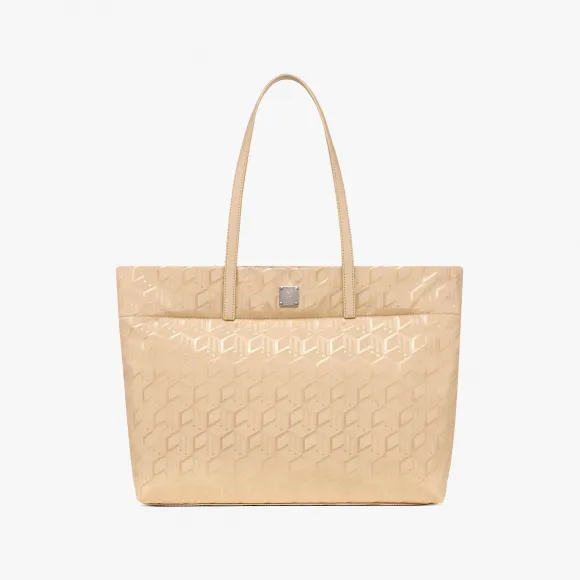 MCM Aren 方格提花尼龙购物袋 MWPDSTA02IW001