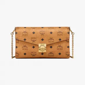 MCM 干邑色 | COGNAC Visetos 皮革 Tracy 斜背包 MWRAAME01CO001