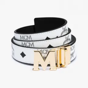 MCM 白色 | WHITE Claus M 1 寸 Visetos 双面皮带 MYBAAVI02WT001