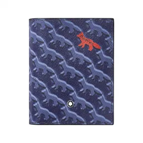 万宝龙/Montblanc Montblanc x Maison Kitsuné 胶囊系列先锋蓝附隔层名片夹 129012 - U0129012