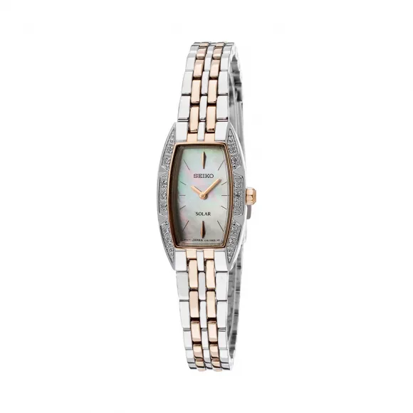 精工/Seiko Solar系列 镀金 不锈钢 石英机芯 女表 SUP154