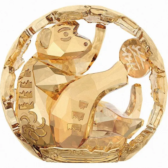 施华洛世奇/Swarovski 摆件 中国生肖 – 猴, 金色 5127853