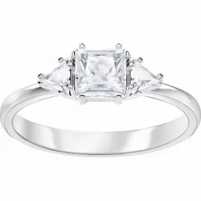 施华洛世奇/Swarovski 戒指 Attract Trilogy Ring, White, Rhodium plating 