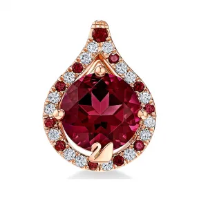 施华洛世奇/Swarovski 纯真之恋18K玫瑰金深粉红托帕石(热熔)钻石链坠 5538905