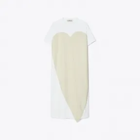 汤丽柏琦/Tory Burch 【爱意甄选】心形拼饰 T 恤式连衣裙 138238-100