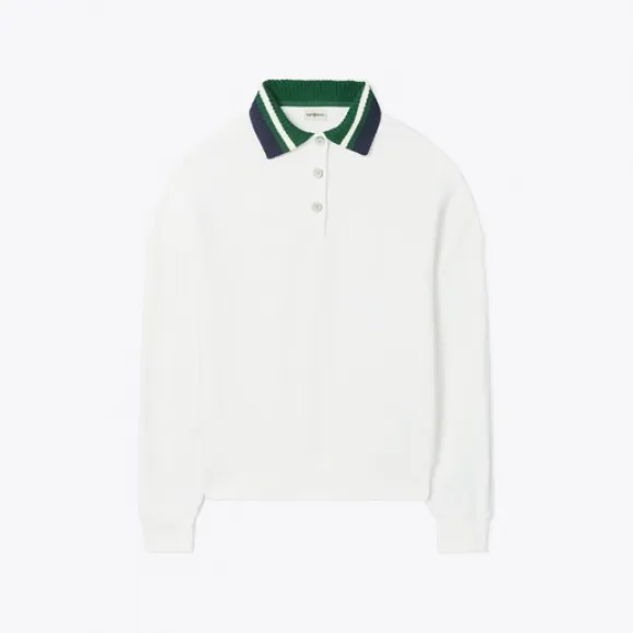 汤丽柏琦/Tory Burch 厚实毛圈布 Polo 式运动衫 140018-047