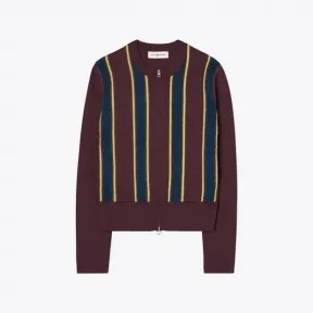 汤丽柏琦/Tory Burch 条纹拉链前襟开衫 141969-242