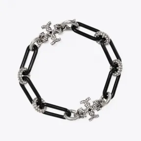 汤丽柏琦/Tory Burch Roxanne 密镶珐琅链式手链 143744-001