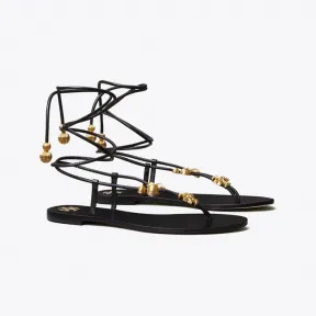 汤丽柏琦/Tory Burch Capri 平底系带凉鞋 80044-006