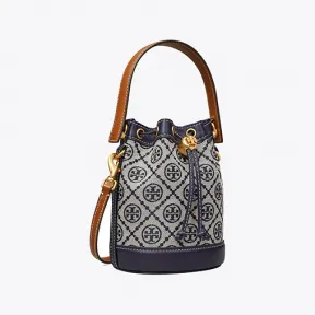 汤丽柏琦/Tory Burch T Monogram 提花迷你水桶包 80534-405
